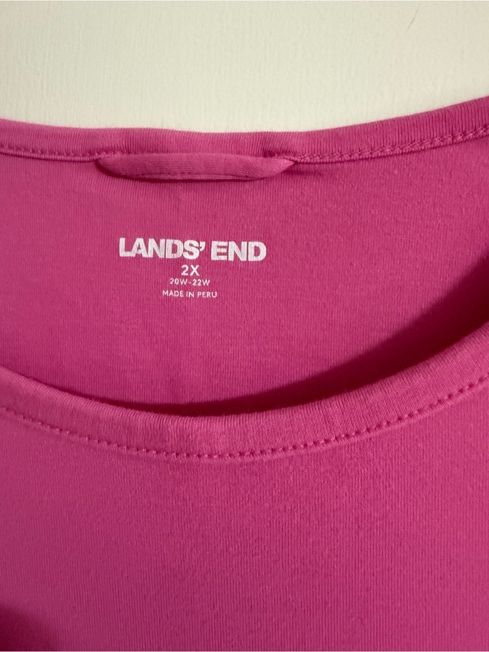Lands' End Women's Pink Crew Neck nightgown